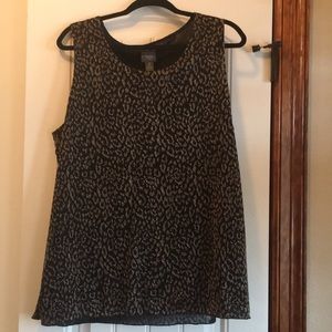 COPY - Black and gold metallic Chico’s 3/XL tank top